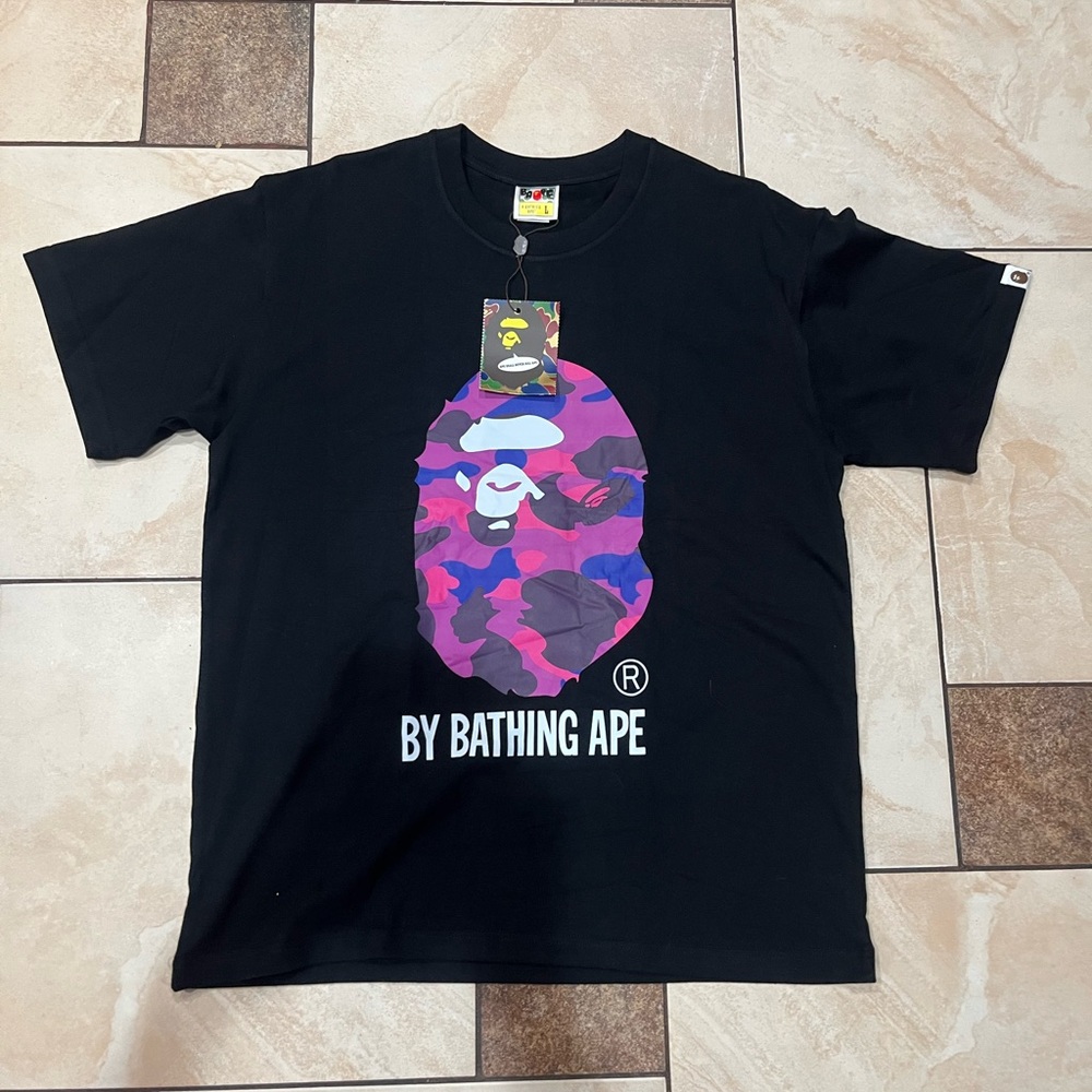 Black & Purple BAPE Graphic T-Shirt
